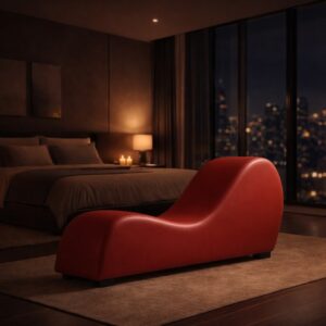 massage chaise lounge red quality