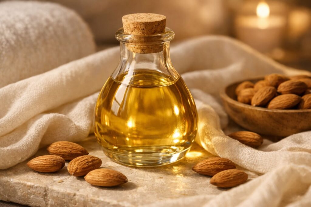 almond oil massage