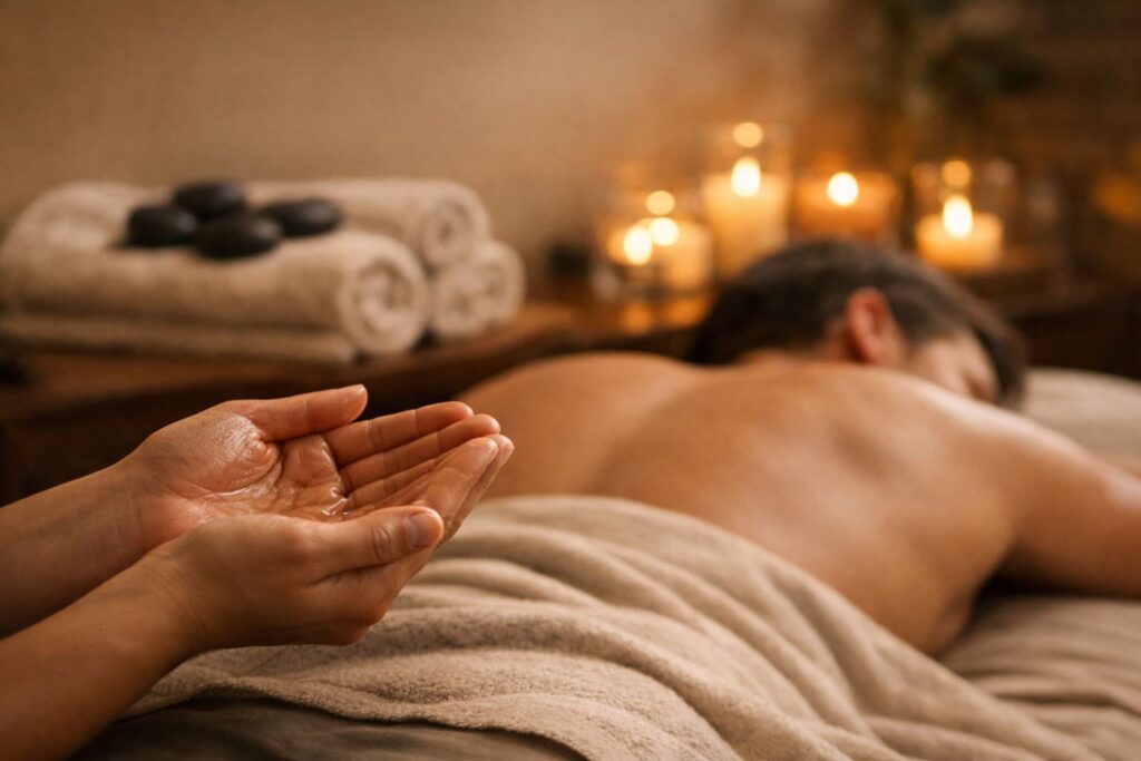 build sexy tension in an erotic massage with your partner
