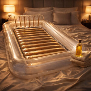 The Liquid Embrace Waterproof Inflatable Body Nuru Bed for Couples